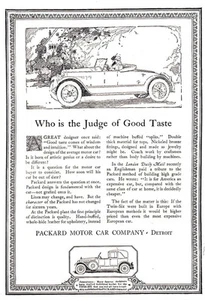 1920 Packard Motor Car: Who is the Judge of Good Taste Vintage Print Ad - Picture 1 of 1
