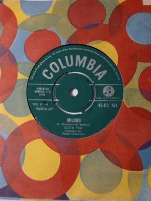 Edith Piaf- Milord (Columbia DC 754) EX Vinyl Record 7" Foto 1 de 2