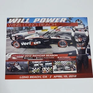 Will Power Signed 8 X 10 Photo Autographed Long Beach Verizon Penske - Picture 1 of 5