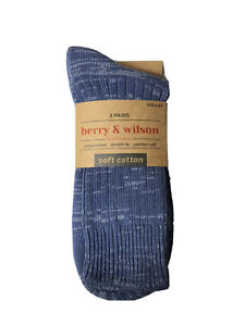 ** 3 PAIRS ** MENS SUPER COMFORT TOP / CUFF BOOT SOCKS BY BERRY & WILSON