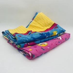 2 Baby Shark Pillow Cases Pink & Blue With Yellow Edge - Picture 1 of 3