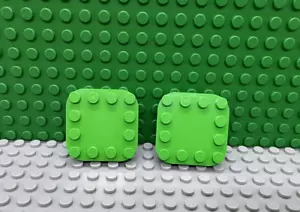 Lego 2 Verde Brillante 4x4 Grueso Placa Base Esquinas Redondeadas NUEVO - Imagen 1 de 1