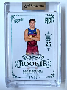 2025 Select Supremacy 🔥SAM MARSHALL🔥Rookie Card Platinum Blue #17/75 Brisbane - Picture 1 of 2