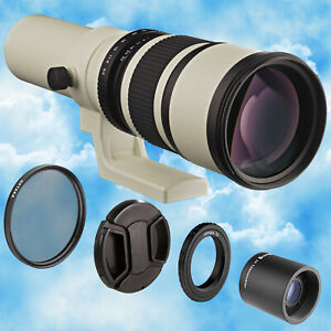 Oshiro 500/1000mm f/6.3 Telephoto Lens for Nikon D5200 D5100 D5000 D60 Cameras
