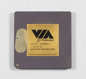 Socket 370 CPU - VIA C3 - 800AMHz - 800MHz - Samuel 2 - TESTED - Picture 1 of 2