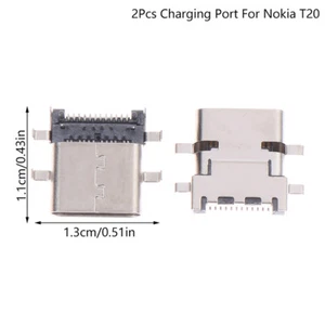 2 Pcs Type-c Charging Port For Nokia T20 USB Charging Interface Built-In Socket - Zdjęcie 1 z 12