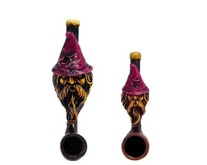 Mini pipas pequeñas y hechas a mano Wizard Head para fumar tabaco 2 piezas regalo conjunto mágico - Imagen 1 de 2