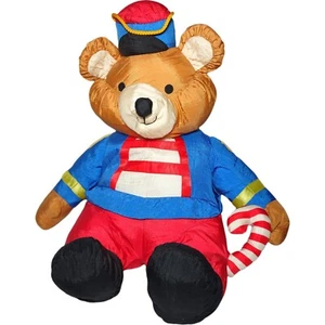 International Silver Company 18" Plush Nylon Bear Stuffed Toy Holiday Candy Cane - Picture 1 of 6