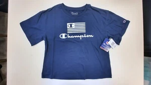 Champion Athletic Athleticwear Girl's Logo T-Shirt, Navy Blue, Size L, NEW!! - Picture 1 of 7