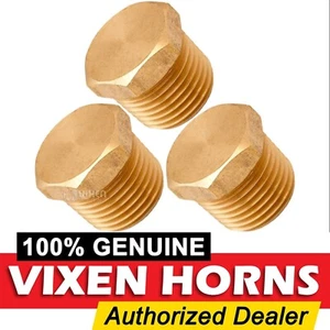 1/2" NPT BRASS HEX HEAD MALE PLUG FITTING FOR PIPE/WATER/AIR TANK 3PK VXA7512-3 - Picture 1 of 2