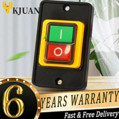 Motor Push Button Drill Switch Machine WaterProof ON/OFF for KAO-10KH 10A 380V - Image 1 of 4