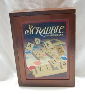 Complete Scrabble Wooden Vintage Bookshelf Book Case Edition - Picture 1 of 5