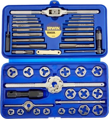 IRWIN HANSON 41PC MM TAP & HEX DIE SET #26317 (USA) - Image 1 of 4
