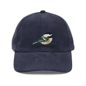 Sombrero de pájaro bordado garbanzo vintage gorra de pana sombrero de pájaro - Imagen 1 de 6