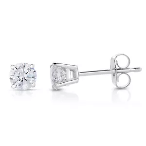 Certified 1.05 cttw SI2 Clarity Loose Light Champagne Diamond Stud Earrings - Picture 1 of 4