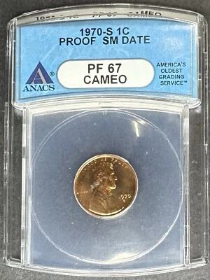 Centavo Lincoln 1970-S prueba fecha pequeña ANACS PF-67 CÁMARA, compra 3 artículos, ¡obtén $5 de descuento! Foto 1 de 2