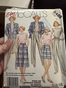 McCall's 2488, Vintage Sewing Pattern, Miss Size 10 Jacket, Top, Skirt Uncut - Picture 1 of 3