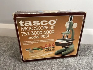 Vintage Tasco Microscope Kit 75x300x600 1980s Retro Kit - Picture 1 of 6
