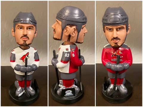 Conor Garland Bobblehead RARE SGA Roadrunners & Arizona Coyotes Double Sided Cover