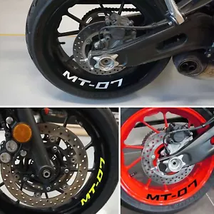 Scritte Adesive per interno Cerchi Ruote Moto compatibili con Yamaha MT-07 - Foto 1 di 11