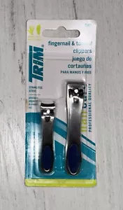 Tagliaunghie e Unghie Trim Acciaio Inox - Confezione da 2 - Argento/Blu NUOVO - Foto 1 di 6