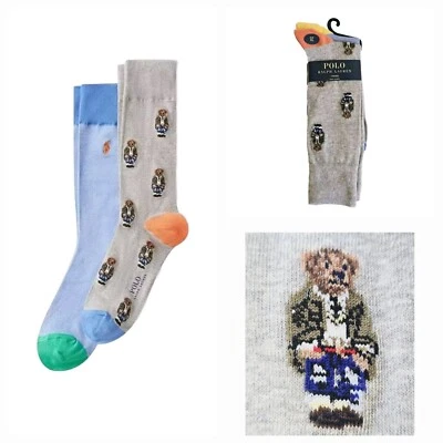 Nuevo Polo Ralph Lauren Para hombres XL Polo Oso Crew Vestido Calcetines 2Pk Nuevo con Etiquetas Foto 1 de 4