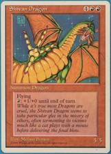 Shivan Dragon 4th Edition HEAVILY PLD Red Rare MAGIC CARD (ID# 211593) ABUGames