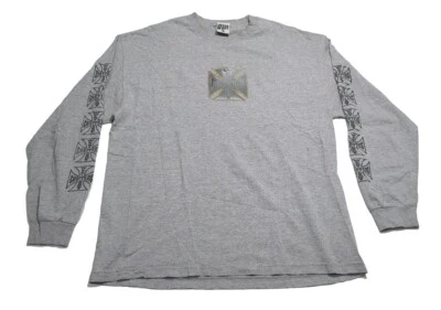 Camiseta gris manga cruzada maltesa Jesse Who West Coast Choppers (agujero) Foto 1 de 4