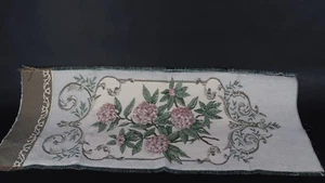 Floral Flowers Vines Unfinished Tapestry Woven Fabric Wall hanging table runner - Picture 1 of 6