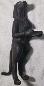 Vintage Standing Dog Butler with Tray in the Style of Diego Giacometti 11.5" - Picture 1 of 4