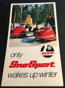 VINTAGE EARLY RUPP SNO SPORT SNOWMOBILE SALES BROCHURE NICE 4" X 6"  4 PG (715) - Imagen 1 de 2