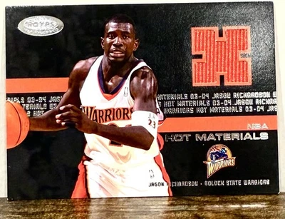 Fleer Hot Materials 2003 Jason Richardson/500 muestra usada en juegos #HM-JR Warriors Foto 1 de 2