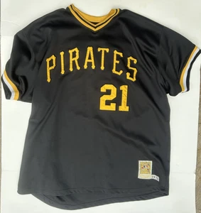 Vintage 1971 Roberto Clemente #21 Pittsburgh Pirates Jersey Mitchell & Ness Pa. - Picture 1 of 4