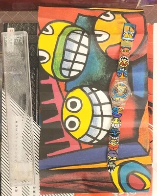 Swatch Artist Watch POP BONES GK230 1996 Standard Gents Designed By Jim Avignon - Image 1 of 4