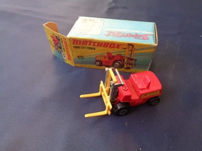 MATCHBOX COLLECT ALL 75 MODELS  SUPERFAST LESNEY FORK LIFT TRUCK  NUMERO 15 - Immagine 1 di 4