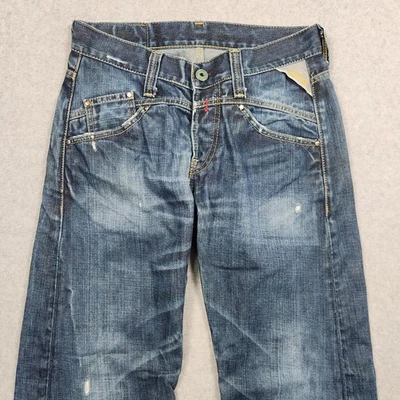 Replay Jeans 30x34 (Actual 30x32) Blue Distressed Relaxed Boot Flare Whiskers - Image 1 of 4