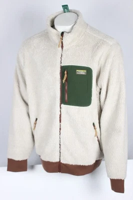 LL Bean Men's Sherpa Fleece Jacket 3XL Regular XXXL Soapstone White *Dirt Marks - Image 1 of 4