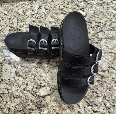 Dr Martens Negro Hydro Blaire Slide 3 Hebilla Correa Mujer’s Talla 6 Foto 1 de 4