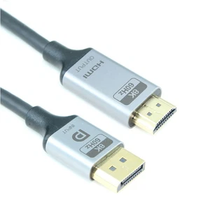 1.5ft DisplayPort v1.4 to HDMI v2.1 Cable 28AWG Gold Plated 8K@60Hz  Black - Picture 1 of 2