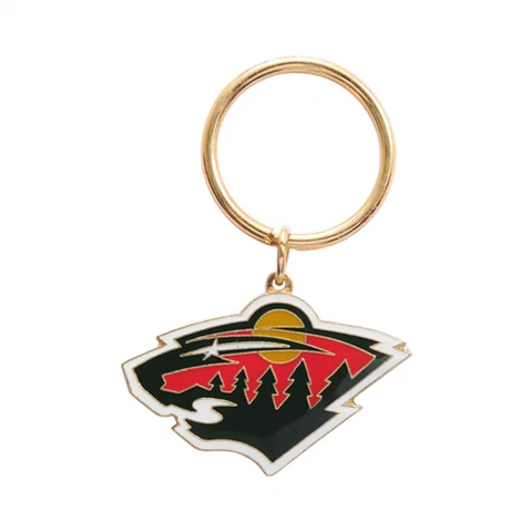 Minnesota Wild - NHL Hockey Licensed Metal Diecut LARGE Logo Keychain Cover