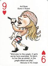 Axl Rose Guns N Roses 9 of Hearts Rock N Roll Music Legends Playing Card