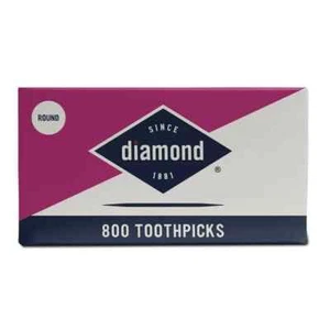 Diamond Round Tip Toothpicks - For Teeth Appetizers Crafts - 800 Count - Picture 1 of 1