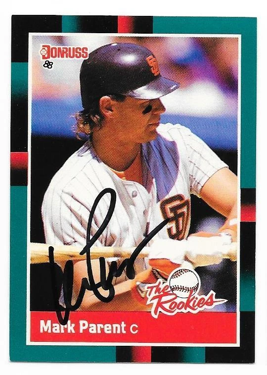 MARK PARENT 1988 DONRUSS THE ROOKIES AUTOGRAPHED SIGNED # 8 PADRES - Image 1 of 1