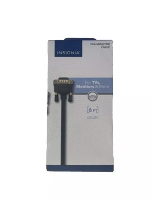 Insignia- 6' VGA Monitor Cable - Black - Image 1 of 2