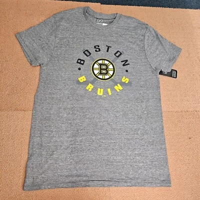 Camiseta de manga corta Stains* Boston Bruins NHL gris medio NUEVA tripulación hockey S6a Foto 1 de 4