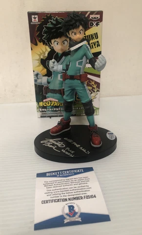 Justin Briner Signed Autographed Banpresto Deku Figure My Hero Academia Beckett Cover