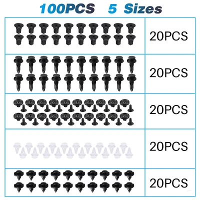 For Toyota Prius Trim Panel Clips Bumper Fender Push Pin Rivet 7 8 9mm Engine - Image 1 of 4