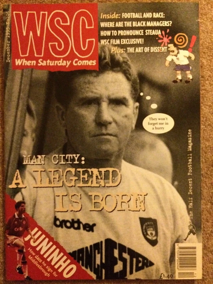 When Saturday Comes #106 December 1995. Juninho, Man City, Richard Gough, Unread - Image 1 of 1