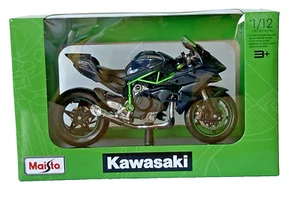 Maisto 1/12 Kawasaki Ninja H2 R model motorbike in black #32708 1:12 - Picture 1 of 6