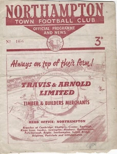 NORTHAMPTON TOWN V COVENTRY CITY FA CUP 1ST RD ~ 20 DE NOVIEMBRE DE 1954 ~ 2 COCHES DE CIUDAD - Imagen 1 de 5